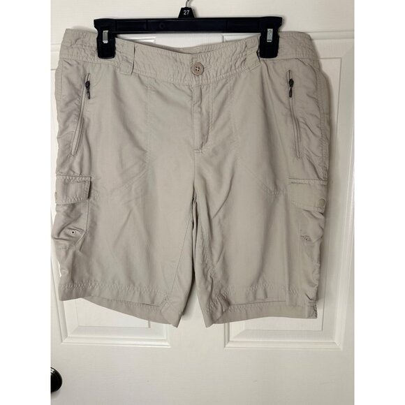 Columbia East Ridge Cargo Shorts Size 12 Beige Outdoor Hiking Lightweight Nylon - Picture 5 of 11